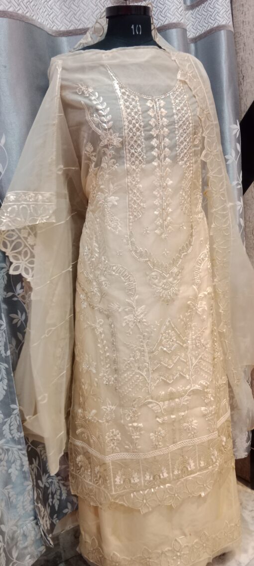 WHITE EMBROIDERY KHATLI PEARLS & ZARKAN--00019 - Image 2