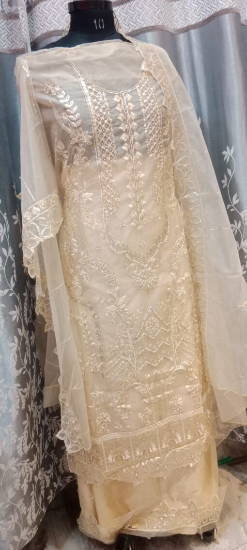 WHITE EMBROIDERY KHATLI PEARLS & ZARKAN--00019 - Image 4