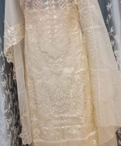 WHITE EMBROIDERY KHATLI PEARLS & ZARKAN--00019