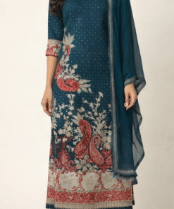 Elegant Ethnic Blue & Red Ensemble# 00028/25